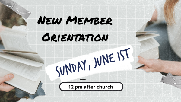 New Member orientation slide