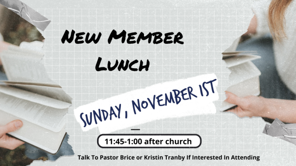 New Member Lunch announcement